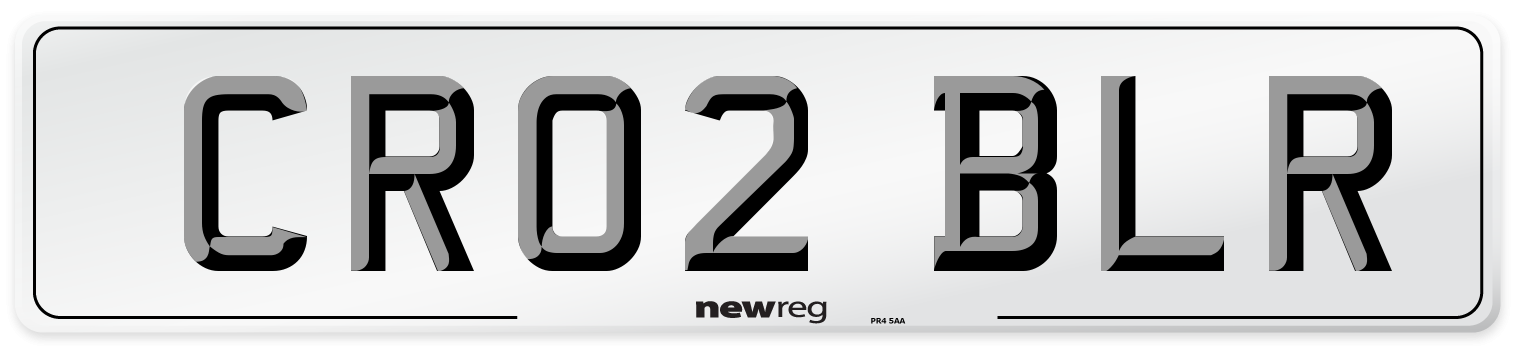 CR02 BLR Number Plate from New Reg